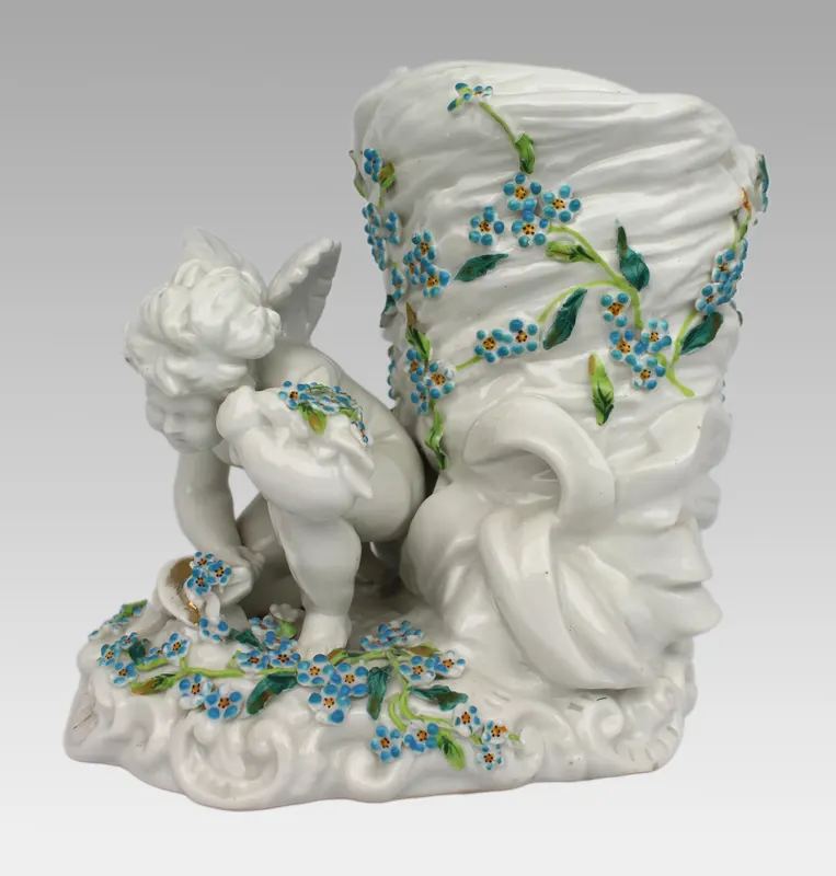 Sitzendorf Porcelain Cherub Vase c.1910–1925