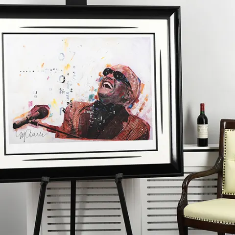 Limited Edition by the late Sidney Maurer "The Genius of Soul" Ray Charles.