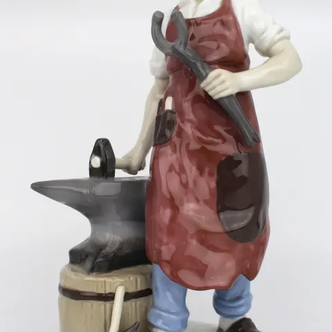 Vintage German Grafenthal Carl Scheidig Porcelain Blacksmith Figurine