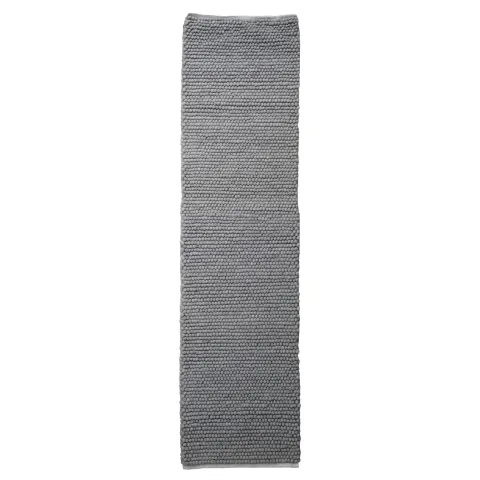 Grey Bubble Runner Wool Rug (60 x 230cm) RRP - £228