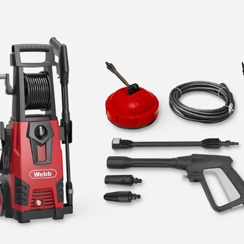 (77/Mez)  RRP £158. Webb Dynamic 1500W Pressure Washer & Accessories Kit.