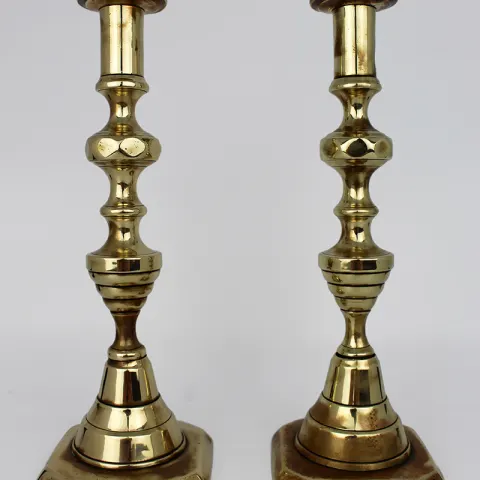 Pair of Georgian Brass Candlesticks