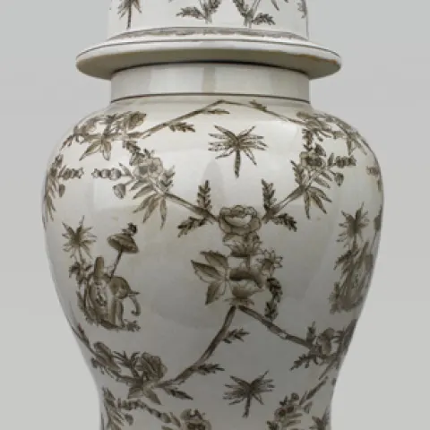 Large Decorative India Jane Lidded Jar