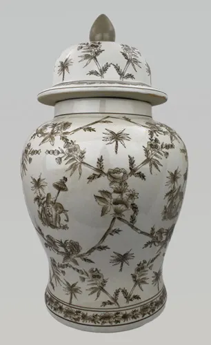 Large Decorative India Jane Lidded Jar