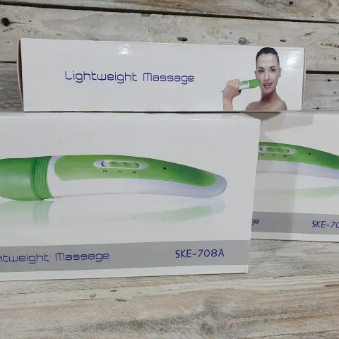 3 x Lightweight Massagers. Rechargable. Comes supplied with a Euro plug charger. Rrp £90