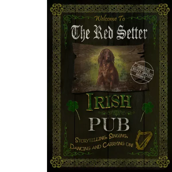 The Red Setter Irish Traditional Pub Sign Large Metal Wall Art