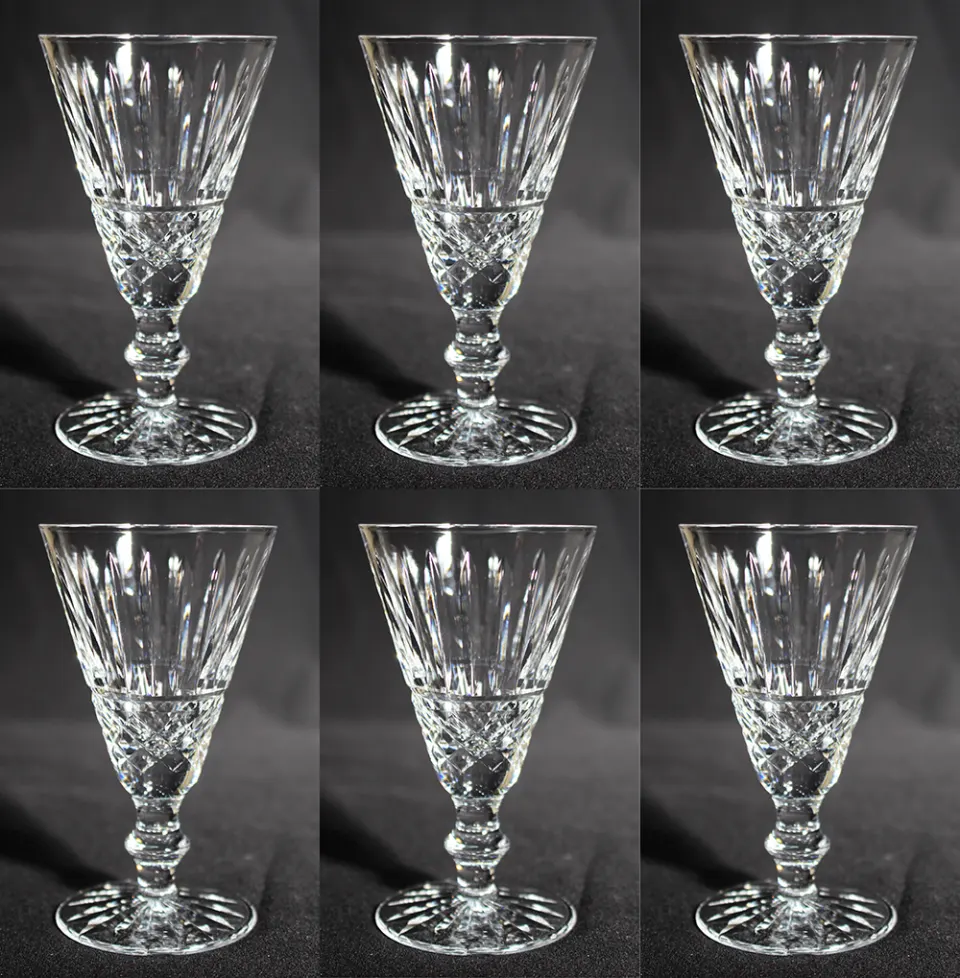 Set of 6 Stourbridge Cut Glass Brandy Balloons