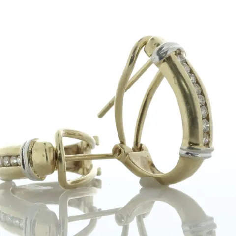 9ct Yellow Gold Diamond Hoop Earring 0.30 Carats