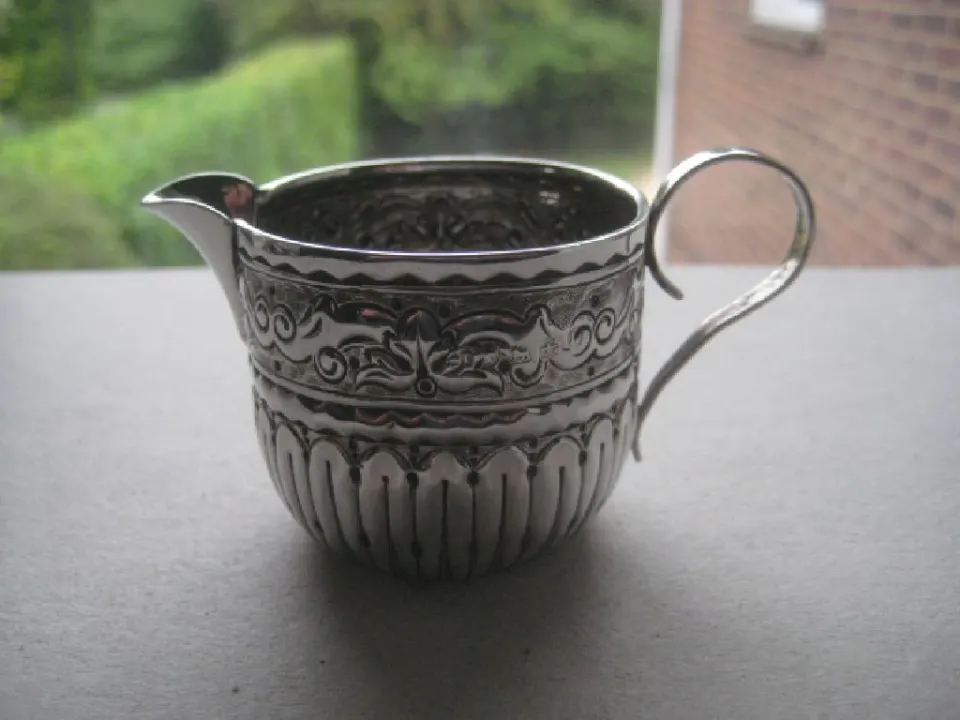 Antique Silver Cream Jug, Birmingham 1887