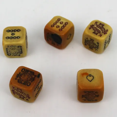 Early 20th c. Bakelite Poker Dice