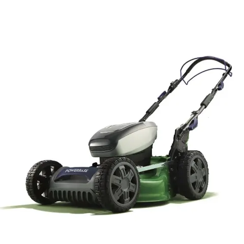 (182/Mez) RRP £349 (When Complete). Powerbase 40V Cordless Lawnmower 46cm. (With 2x Battery & 1x Du