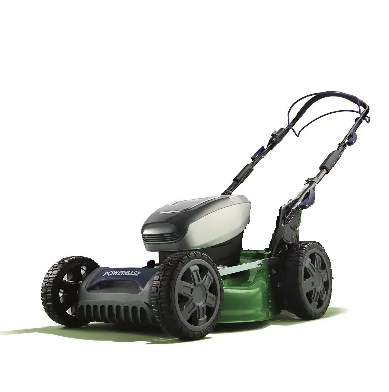 (182/Mez) RRP £349 (When Complete). Powerbase 40V Cordless Lawnmower 46cm. (With 2x Battery & 1x Du