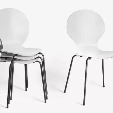Item Description  -  John Lewis ANYDAY
Crescent Dining Chairs, White, Set of 4  -  Stock Number   -