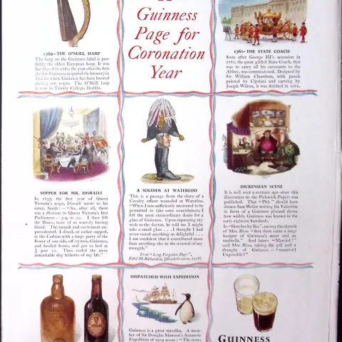 Guinness 72 Years-Old Advert 1953 Queens Coronation G.E.2068-A
