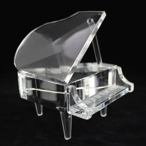 Cut Crystal Grand Piano Sculpture