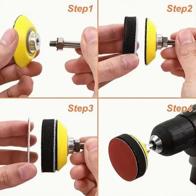 50pcs x 2inch Drill Bit Sander with Backing Plate L4a sku-3959