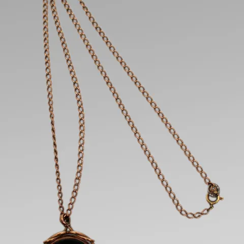 Agate Seal on Gold Chain