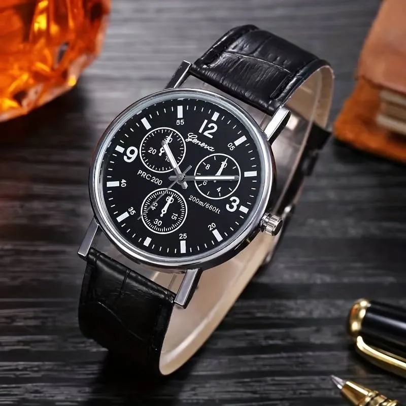 5 x Round Pointer Quartz Watch For Women and Men L30c