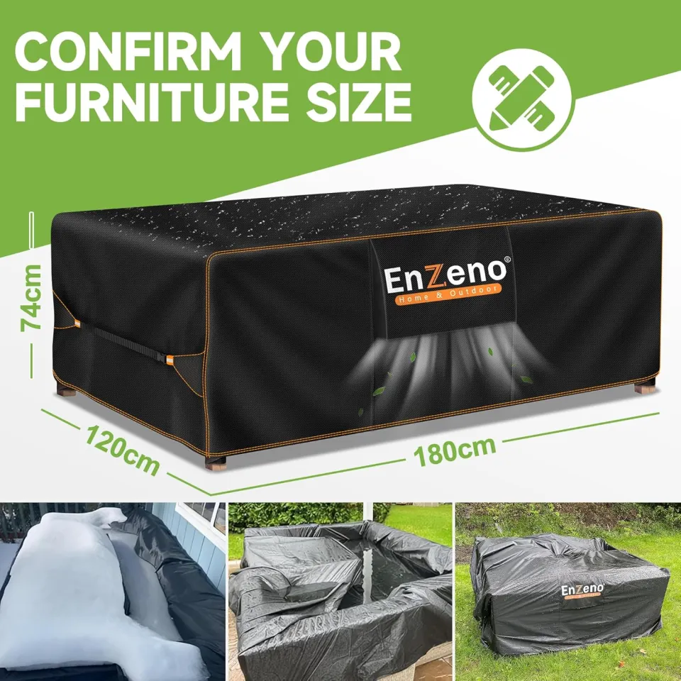 Garden Furniture Covers 180X120X74cm Waterproof 420D Heavy Duty Lb37 sku-4080