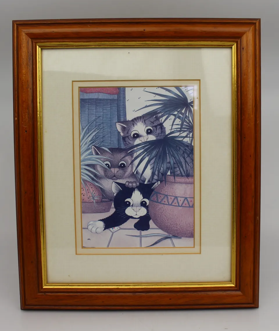 Framed Linda Jane Smith Cat Print
