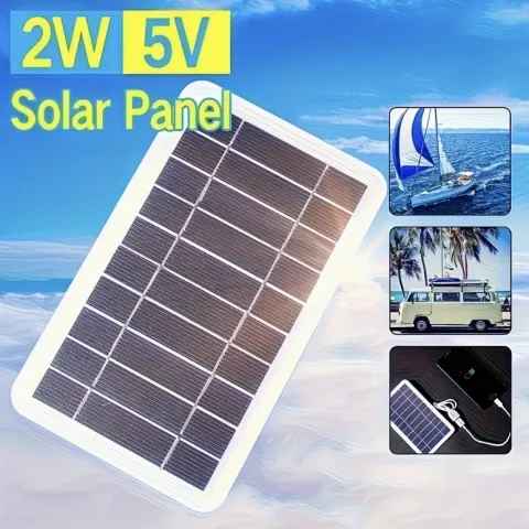 USB Solar Charger – Portable Solar Panel Power Bank for Camping, Travel & Emergency Use