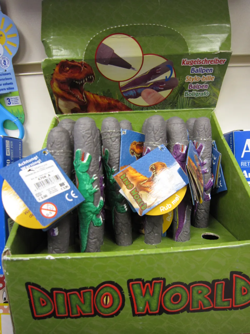 100 brand new Dinosuar pen . colour changing feature - new and sealed rrp £3.50 a pen all labelled u