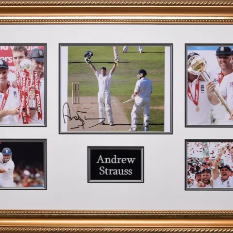 ANDREW STRAUSS original signature presentation