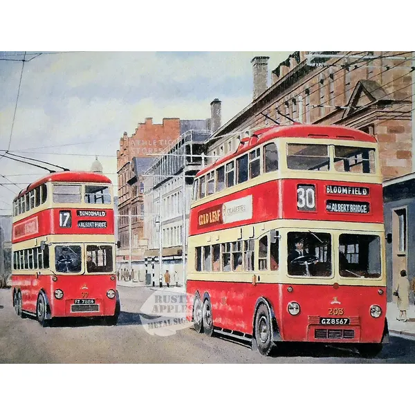 Belfast Trolley Bus Metal Wall Art