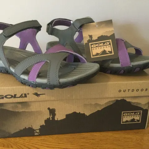 Gola Womens “Cedar” Hiking Sandals, Grey/Purple, Size 6 - Brand New