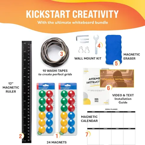 Pallet of magnetic whiteboard with stand