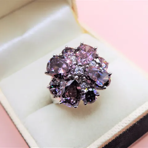 Sterling Silver Gemstone Dress Ring New with Gift Pouch