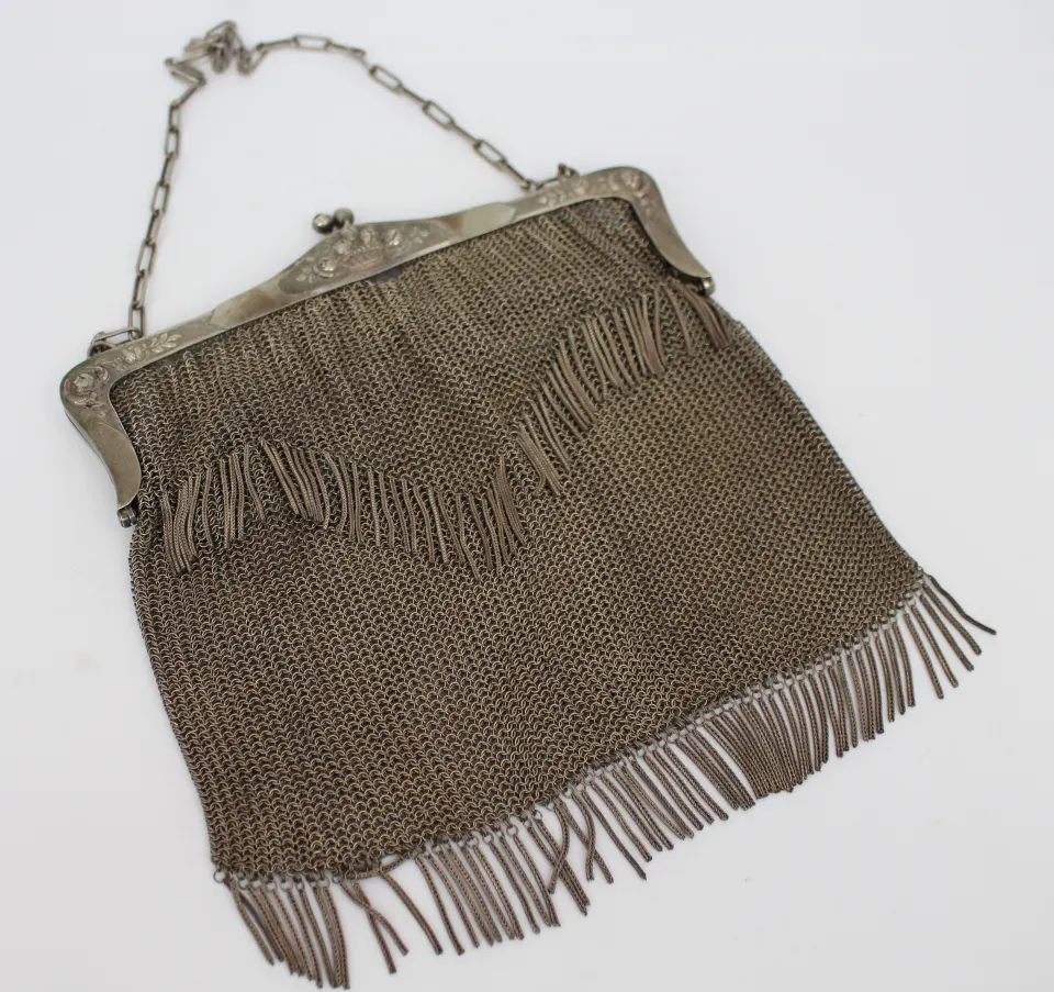 Fine Art Nouveau Alpacca Chainmail Purse