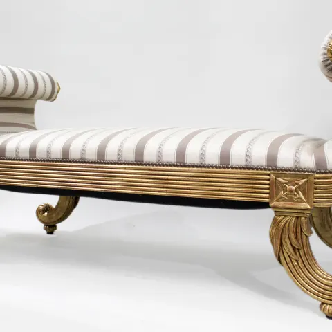 Fine Empire Style Giltwood Window Seat Banquette by Charles-Emile Moinat