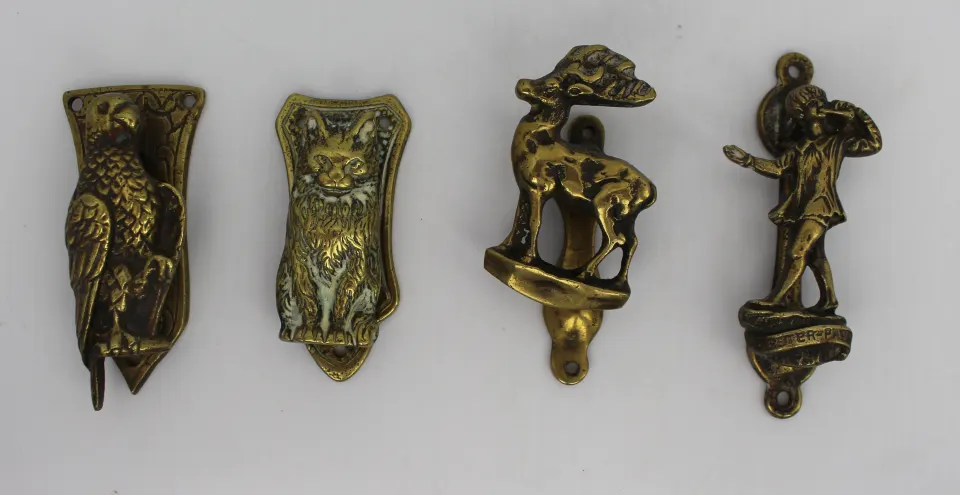 Set of 4 Vintage Brass Door Knockers