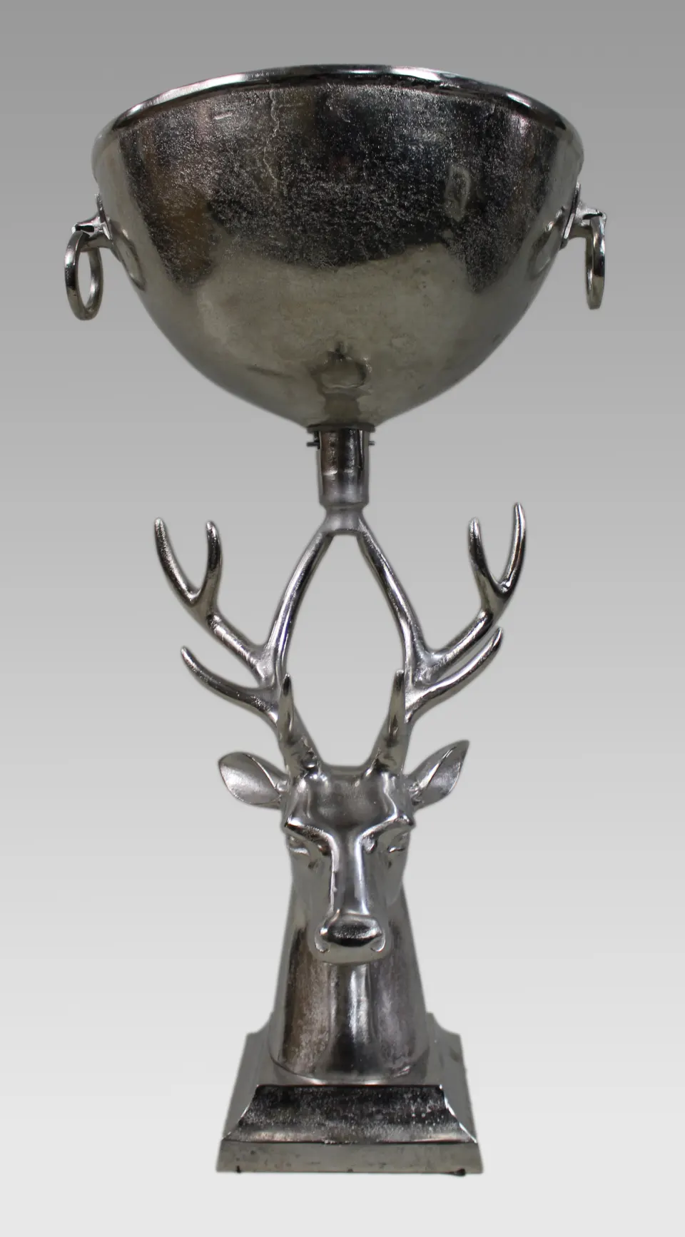 Impressive Silvered Stag Centrepiece Bowl