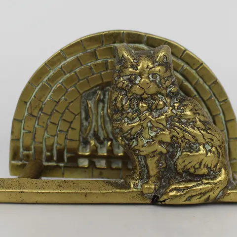 Vintage Brass Cat Letter Rack