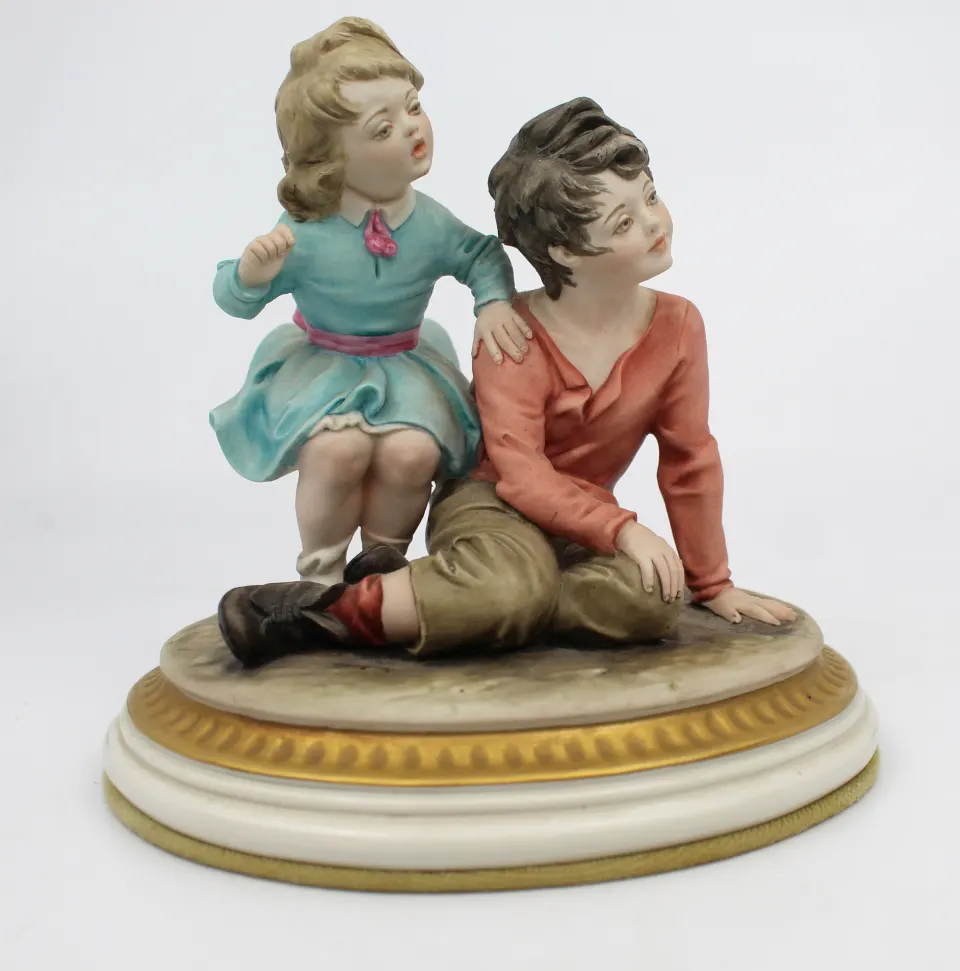 Capodimonte Figurine Girl & Boy by Bruno Merli