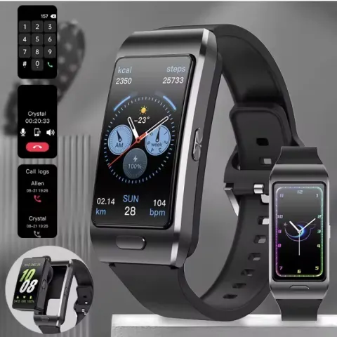 New 2026 2-In-1 TWS Earbuds Smartwatch – Fashion Meets Smart Performance - Black