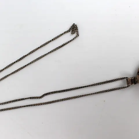 Silver Blue Stone Pendant Necklace