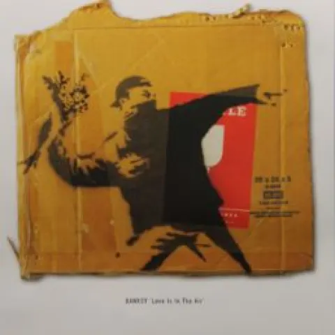 Banksy (Born 1974) Love Is In The Air-Offset Lithographic Poster Produced For The Palace of Culture