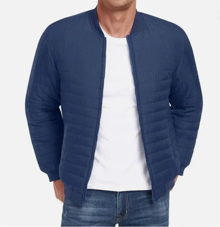 Men's Casual Windproof Winter Lined Warm Jacket - Large L2