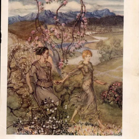 The Birth of Bran Hand in Hand 1924 Irish Fairy Tales Arthur Rackham.