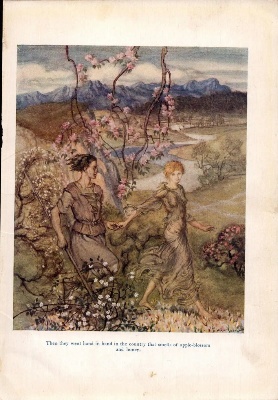 The Birth of Bran Hand in Hand 1924 Irish Fairy Tales Arthur Rackham.