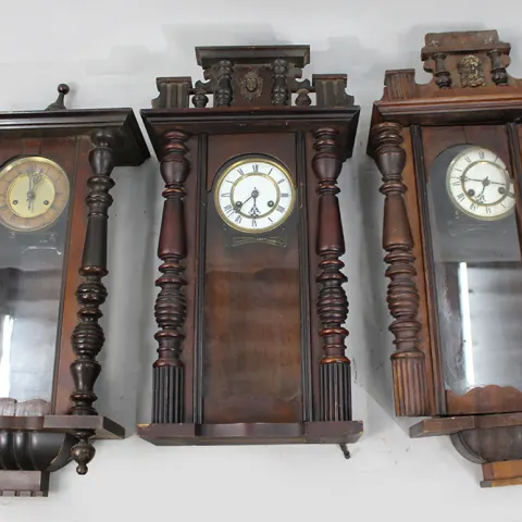 3 Antique Wall Clocks