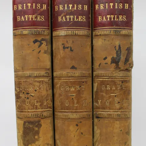 Three Volumes – British Battles on Land and Sea by James Grant, c.1870s