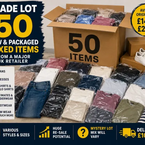 Trade Lot 50 x New & Packaged Mixed Items from A Major UK Retailer.