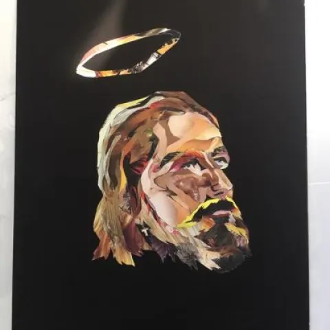 Alex Daw (b. 1982) HALO JESUS, Hand Pulled 5 silkscreen Print, Limited Edition, Hang Up Gallery 2009