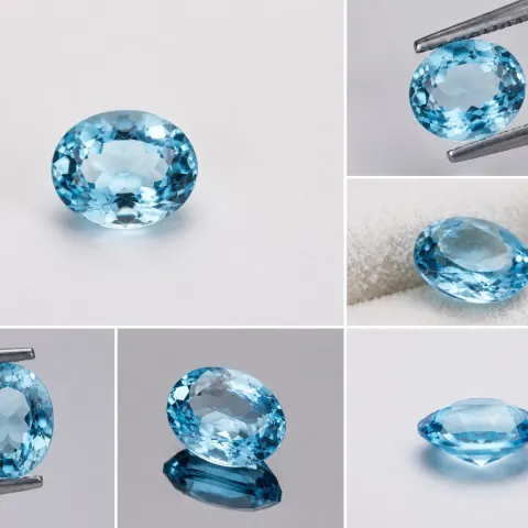 Natural Blue Topaz 3.05ct Oval Cut 10x8mm