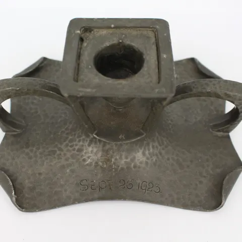 SG & Co Arts and Crafts Pewter Candlestick