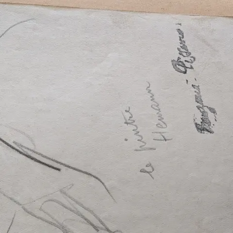 Georges Manzana Pissarro (1871-1961) French Pencil Portrait Artist Hermann-Paul
